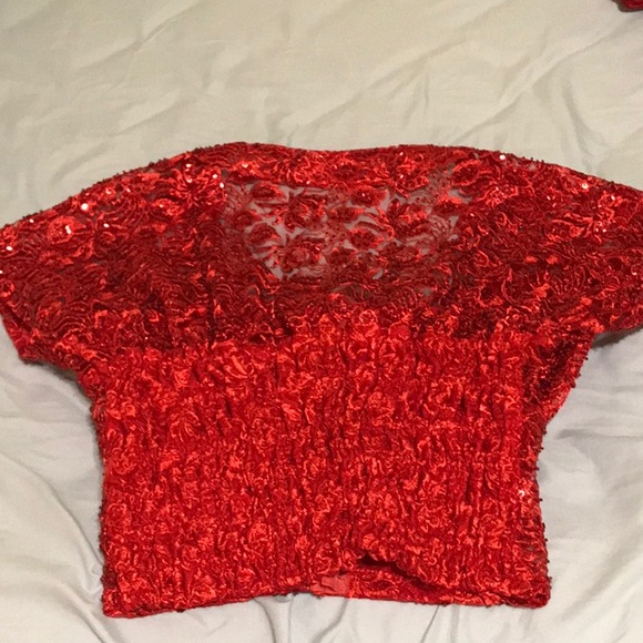 Red sequin bustier - Picture 6 of 9